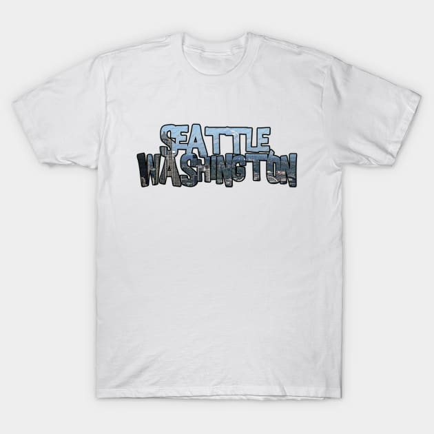 Seattle, Washington (Seattle & Mount Rainier) T-Shirt by gorff